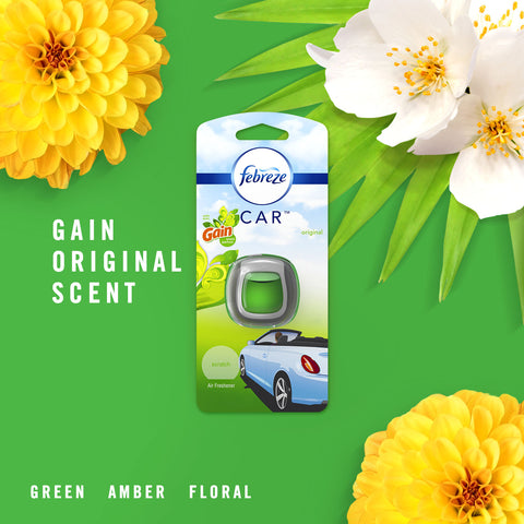 Car Odor-Eliminating Air Freshener, Gain Original, 3 ct